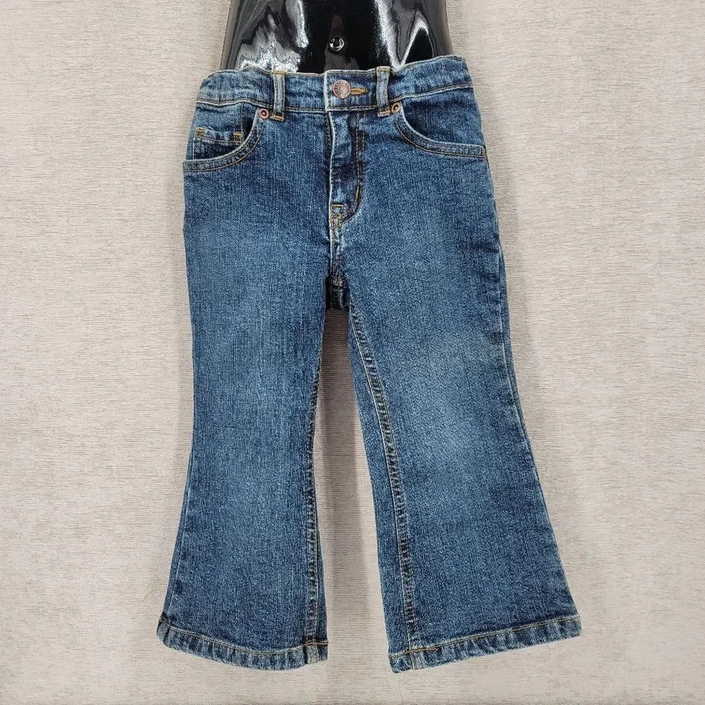 Children's Place Y2K Classic Dark Wash Bootcut Flare Girls Toddler Jeans
